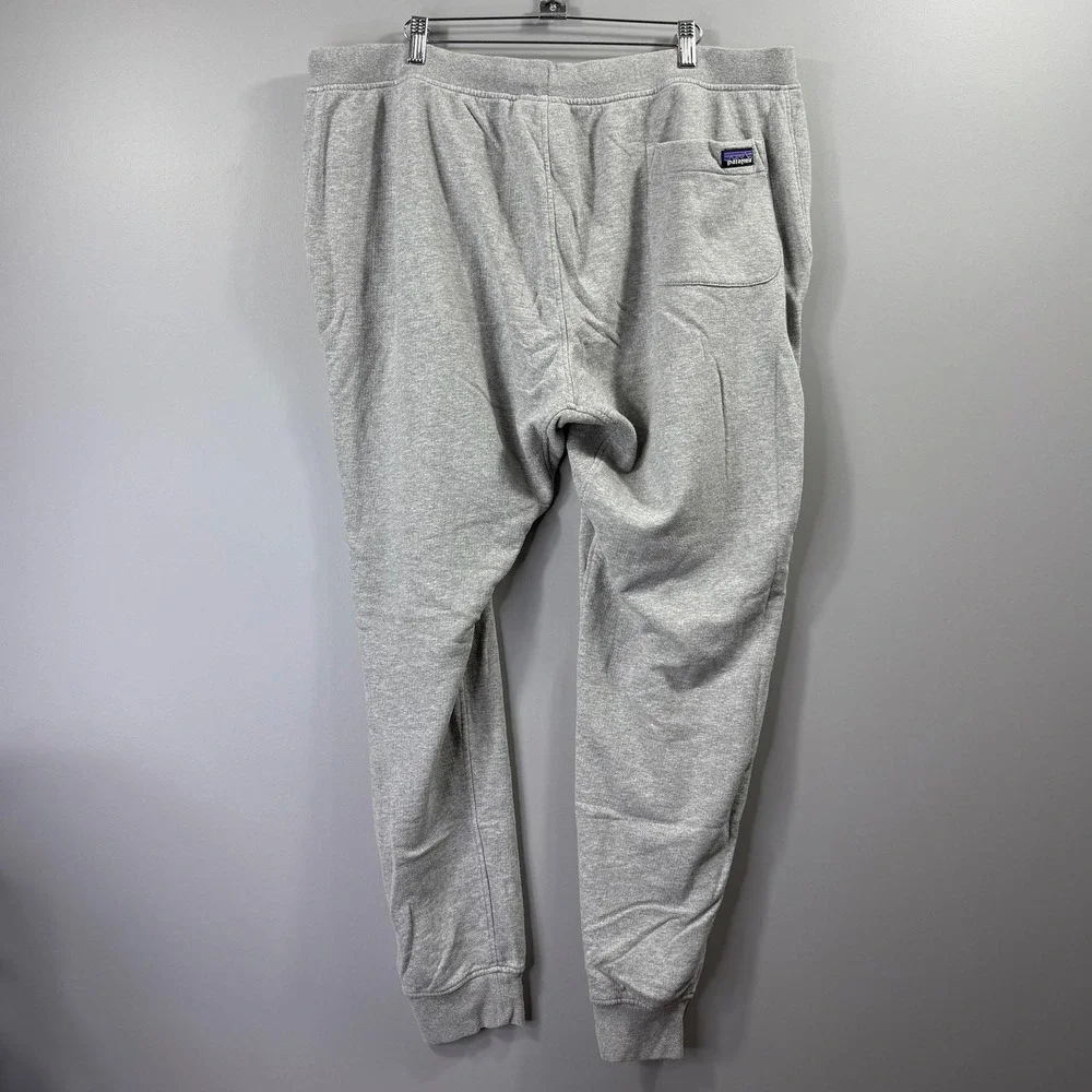 Patagonia Sweatpants Mens 2XL Gray French Terry Elastic Waist Lounge Cozy